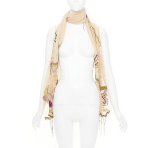 Etro Embroidered Beaded Chain Scarf